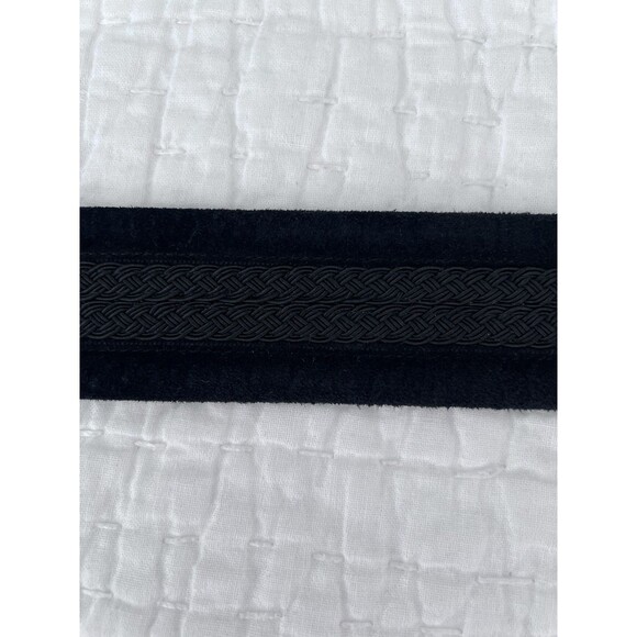 MaxMara Black Suede Braided Belt Size Medium EUC main image 5